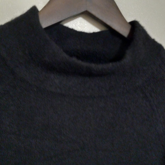 Halogen M Merino Wool Blend Mock Turtle Neck Pullover Pocket Soft Sweater - Picture 7 of 10